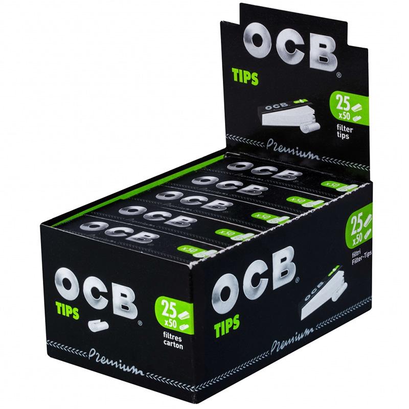 OCB Filter Tips Box 25 Heftchen 50 Blatt