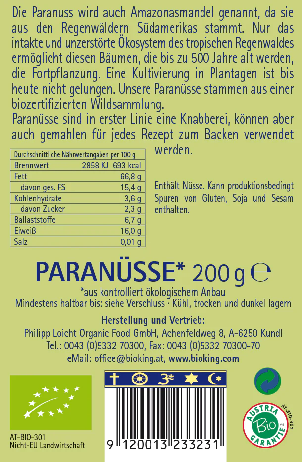 BioKing Bio Paranüsse, 200g-500g