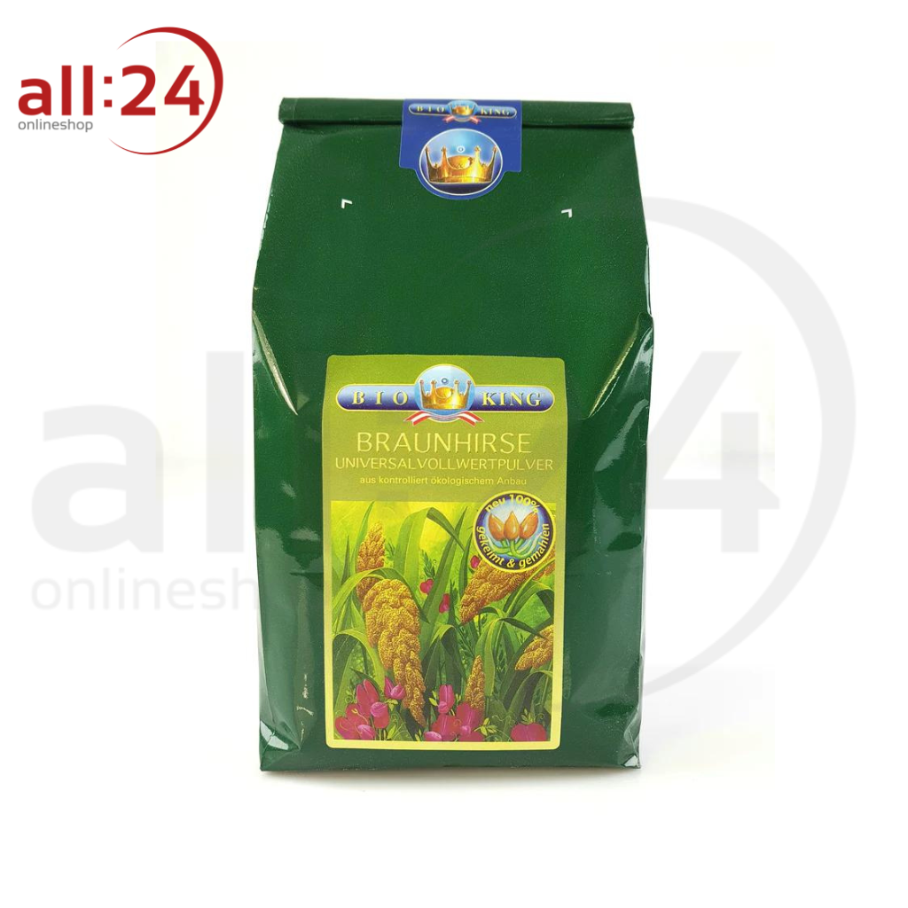 BioKing Bio Braunhirse 100% Gekeimt, Vollwertpulver