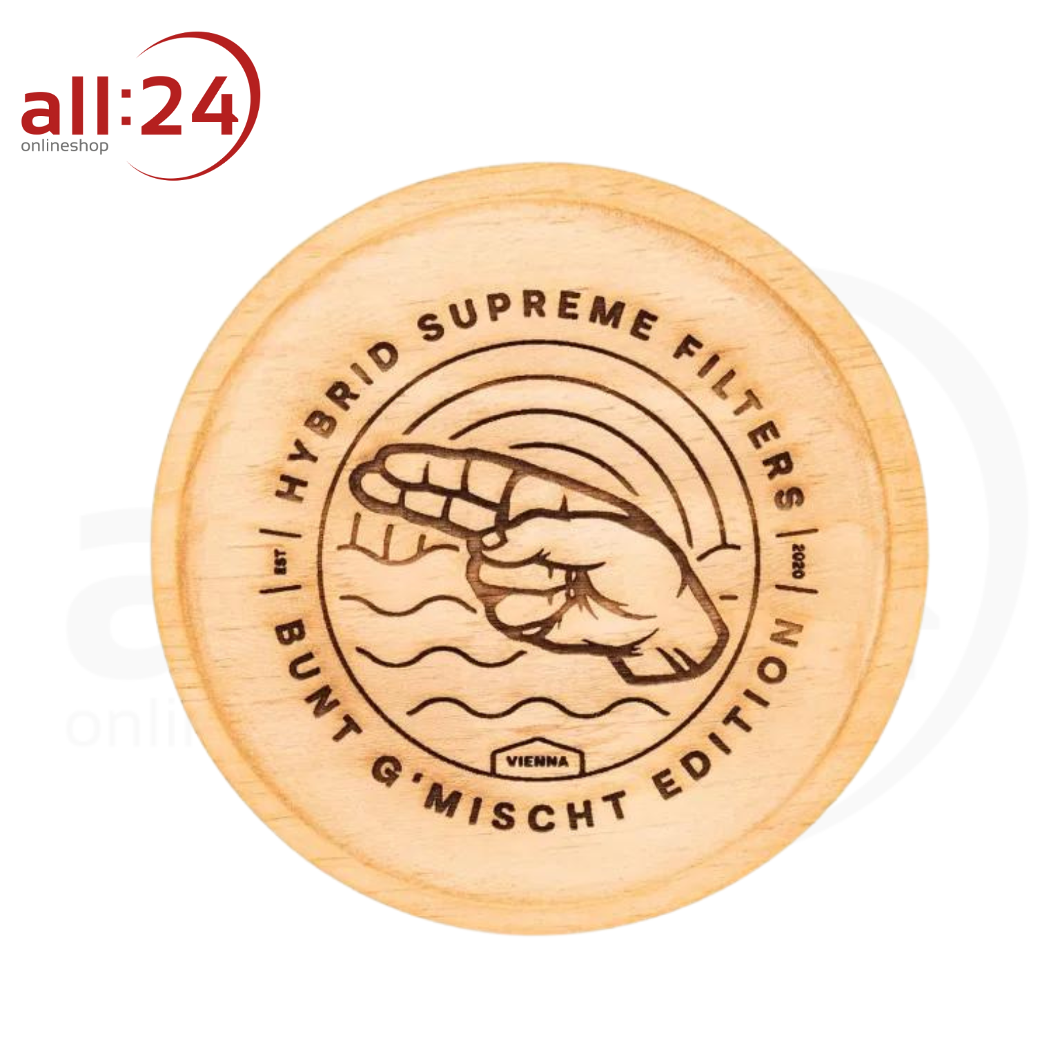 Hybrid Supreme Filter halb Aktivkohle und Zellstoff 1000 Stück Glas Buntgemischt