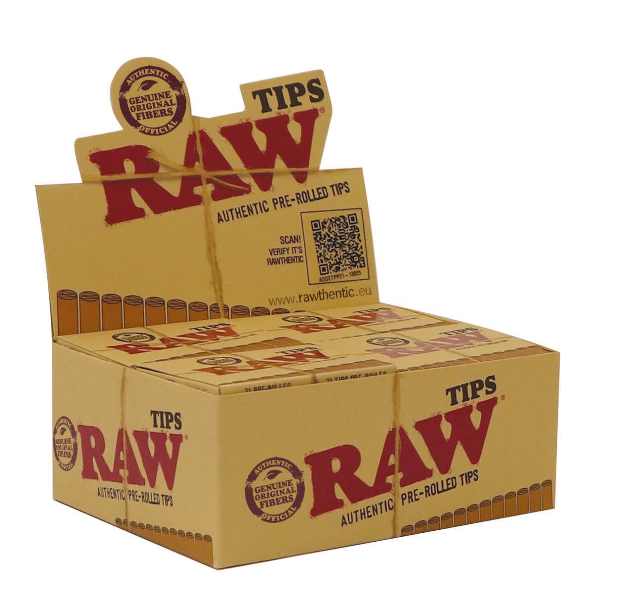RAW Prerolled Tips Vorgerollte Filtertips 200 Stück