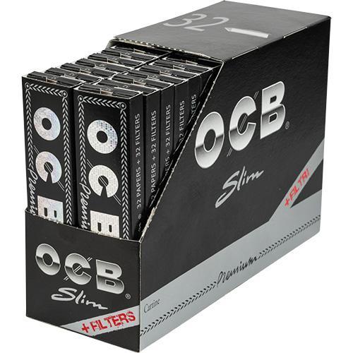 OCB Premium King Size Slim Zigarettenpapier + TIPS 32 Stück