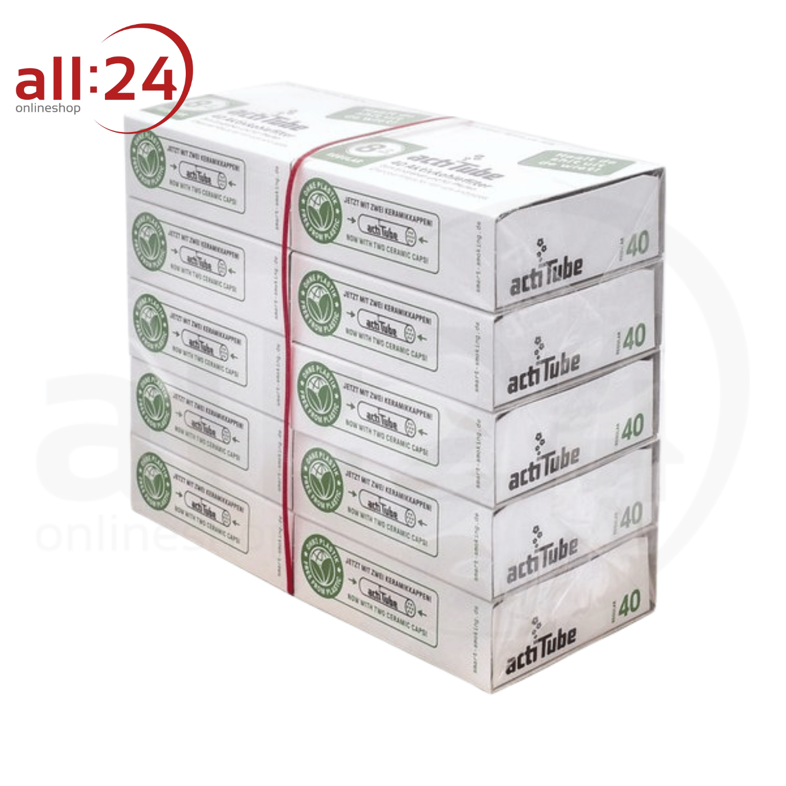 ActiTube Aktivkohlefilter 8mm - 10er Pack mit je 40 Stück