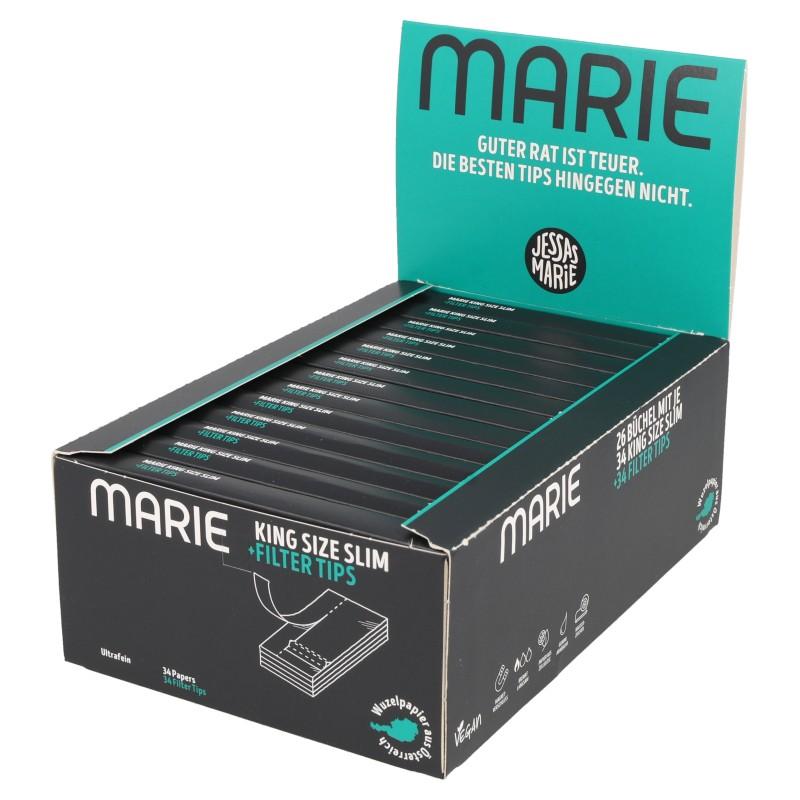 MARIE King Size Slim Ultrafine Zigarettenpapier + Filtertips