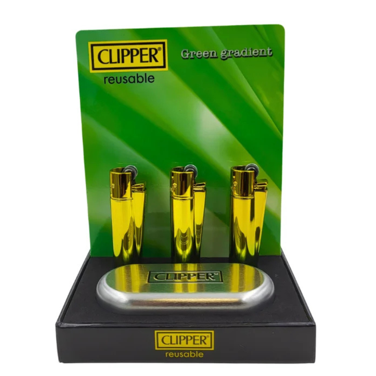 Clipper Metall Icy Green Feuerzeug