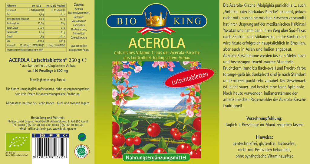 BioKing Bio Acerola Lutschtabletten