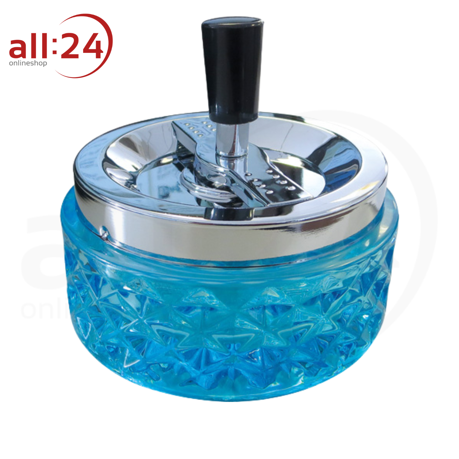 Zorr Aschenbecher Glas "Blau" Durchmesser 11,9 cm