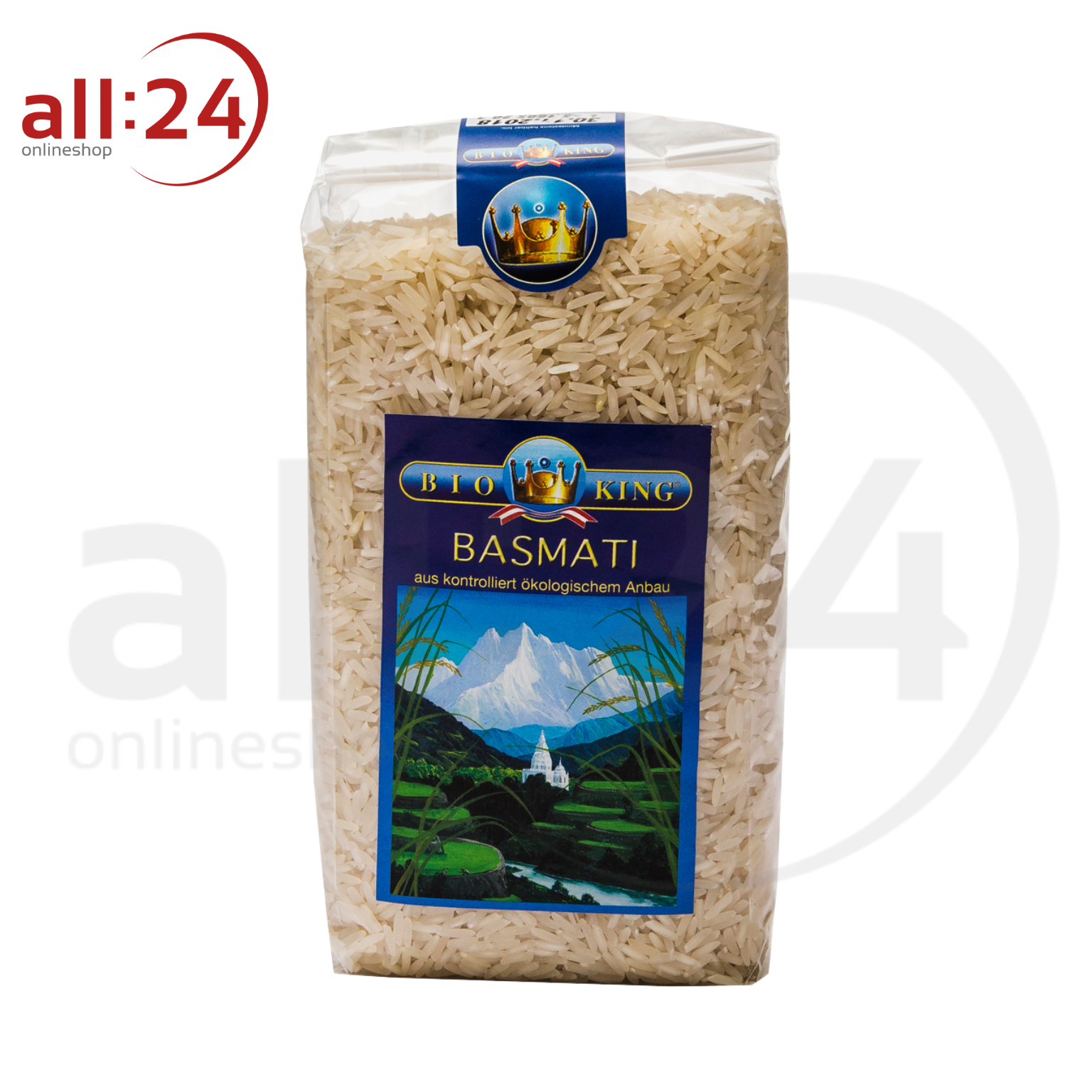 BioKing Echter Indischer Bio Basmati-Reis Geschält, 500g-1000g