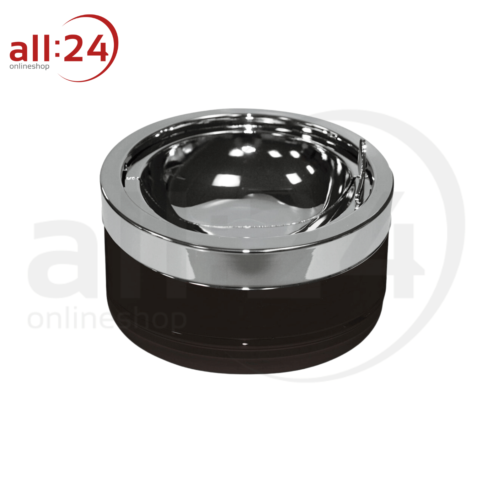 Kipp-Aschenbecher - Schwarz, ⌀ 11 cm
