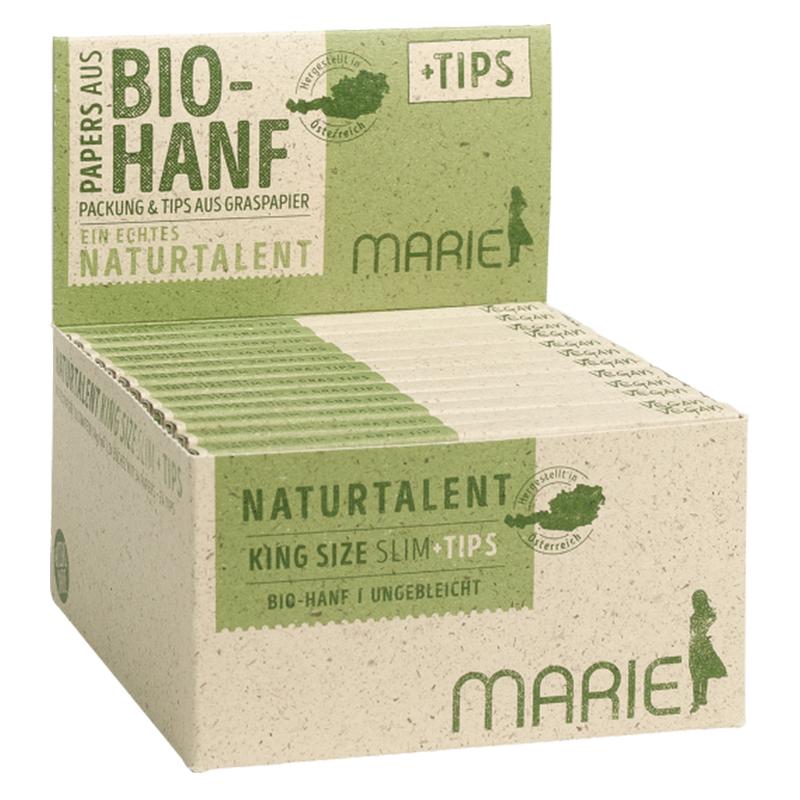 BOX MARIE Naturtalent King Size Slim und Tips 24er Pack 34 Paper + Tips