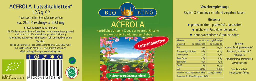 BioKing Bio Acerola Lutschtabletten