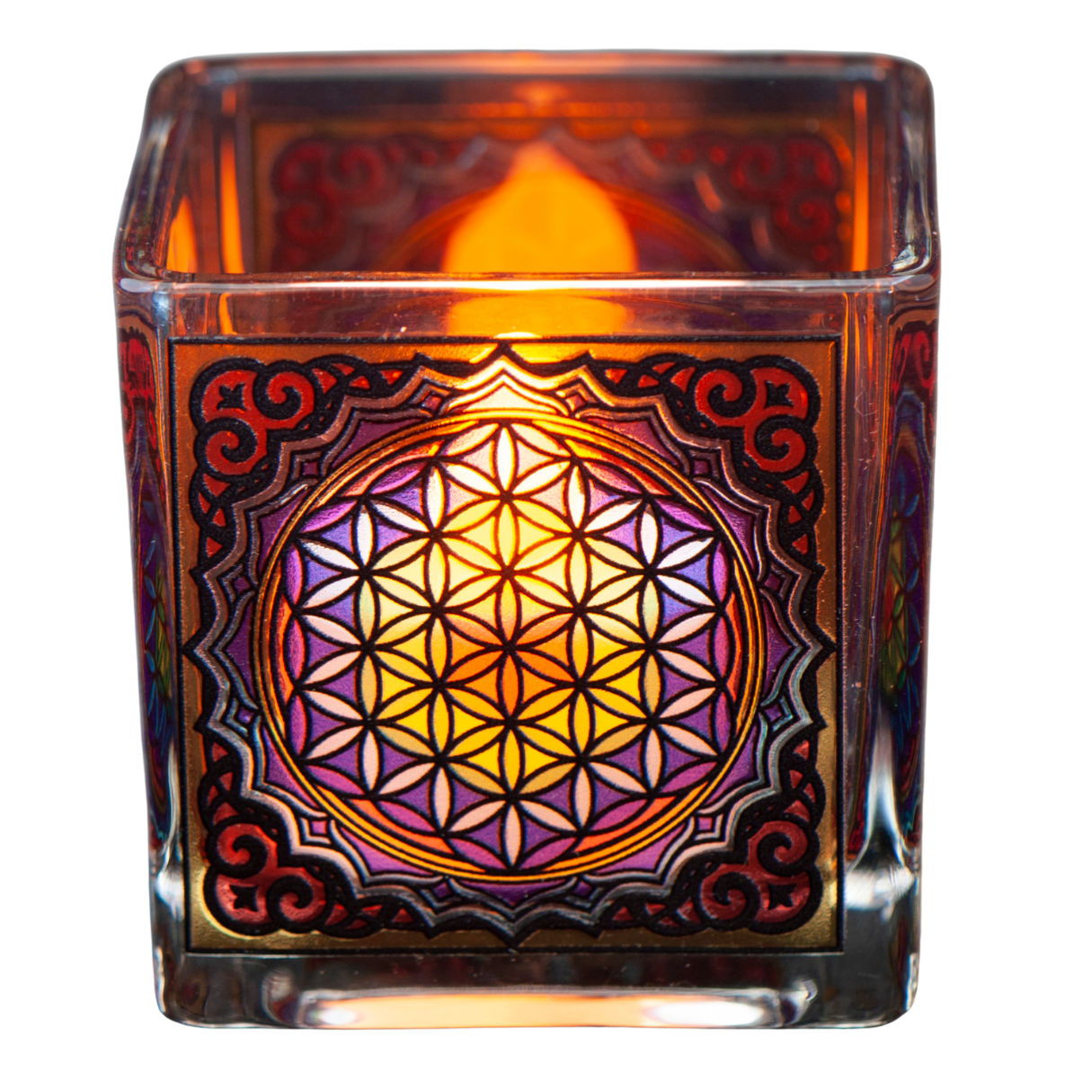 Berk Teelichtglas Blume des Lebens