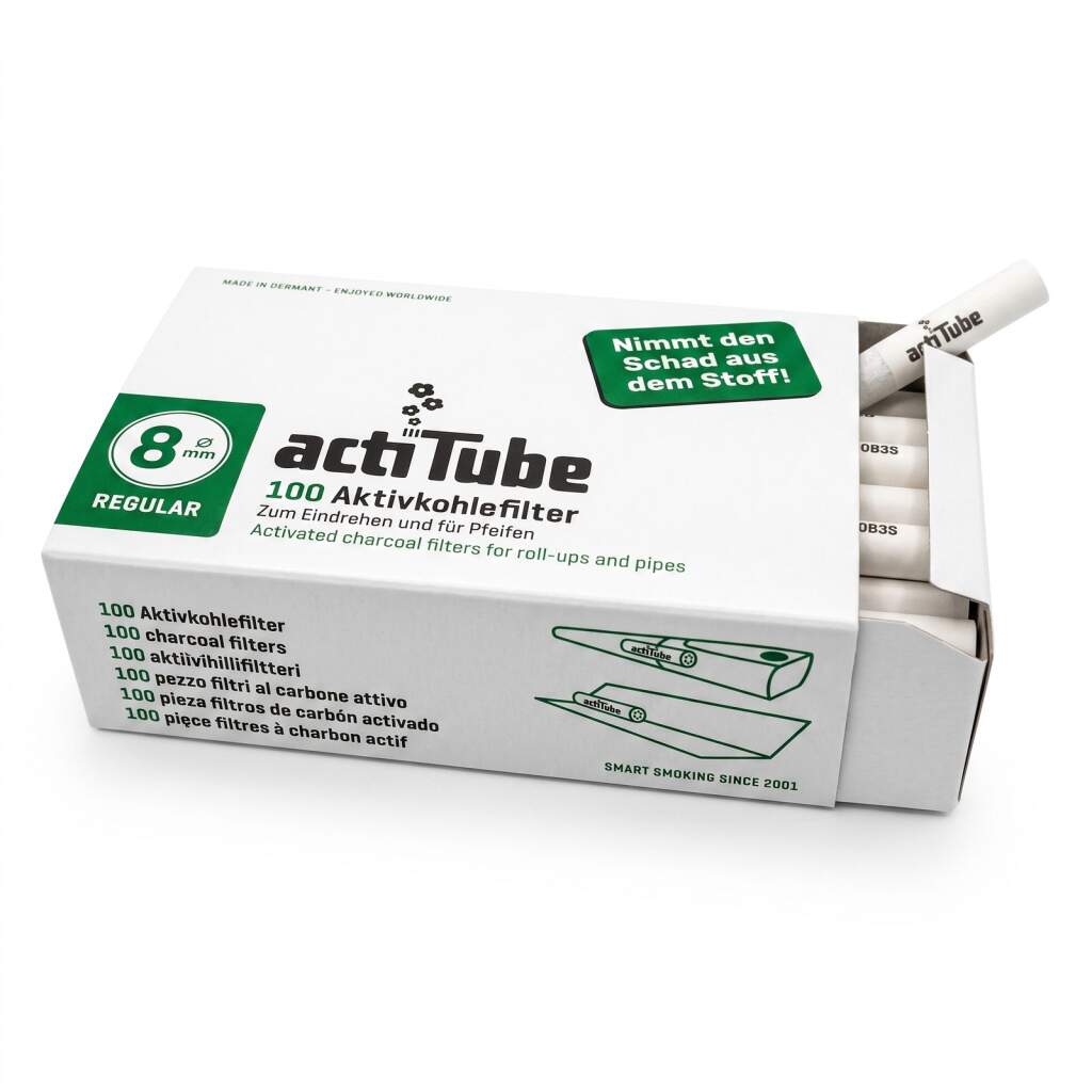 ActiTube Aktivkohlefilter 8mm - 10er Pack mit je 100 Stück