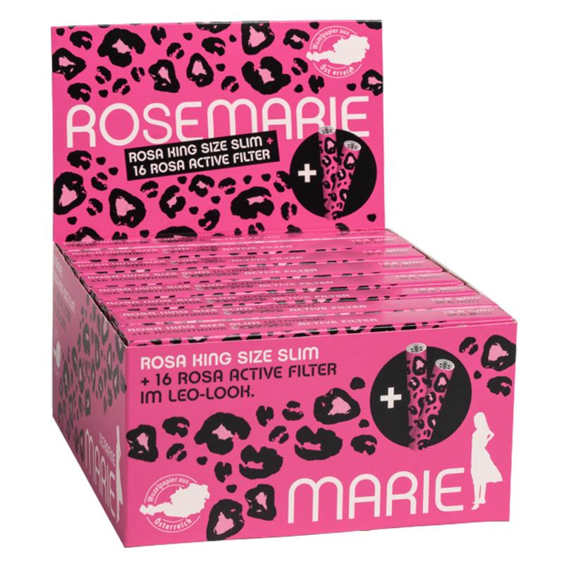 MARIE Rosemarie Paper King Size Slim und Aktivkohlefilter 16er Pack 34 Blatt