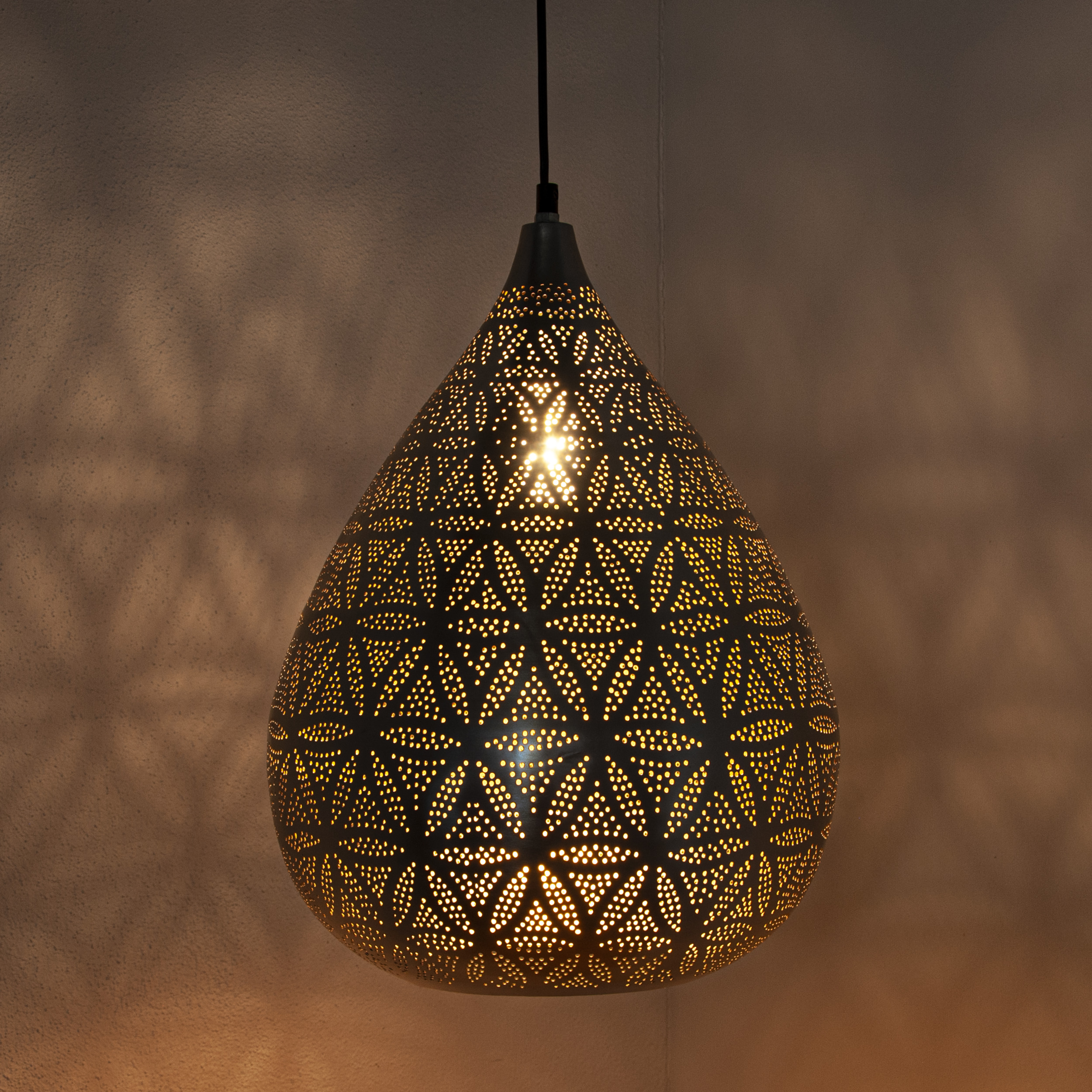 Tropfenförmige Deckenleuchte - Die Blume des Lebens Lampe