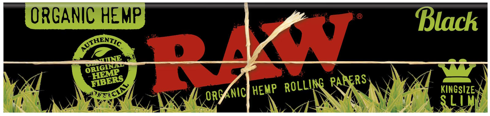 RAW Black Rolling Papers Organic Hemp King Size 50 Stück
