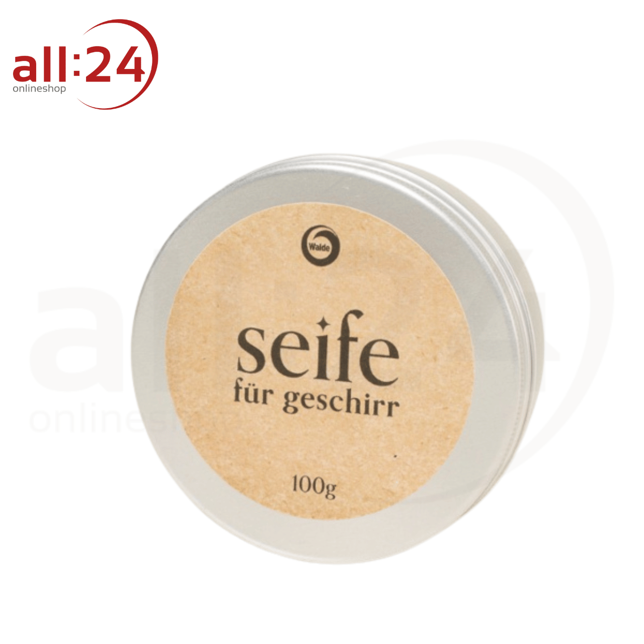 Walde Geschirrspülseife in Dose, 100g