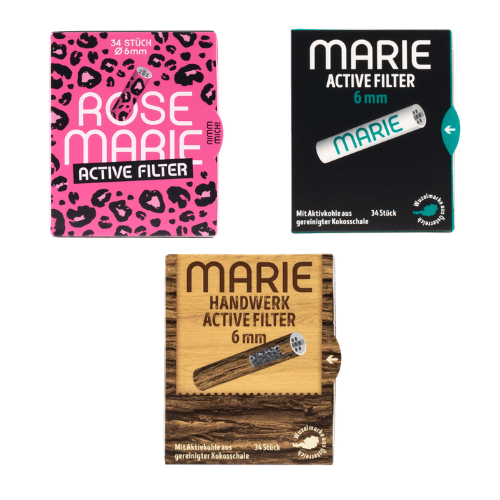 MARIE Active Filter 6mm Probierpaket - 1x Brown, Rose und Klassisch