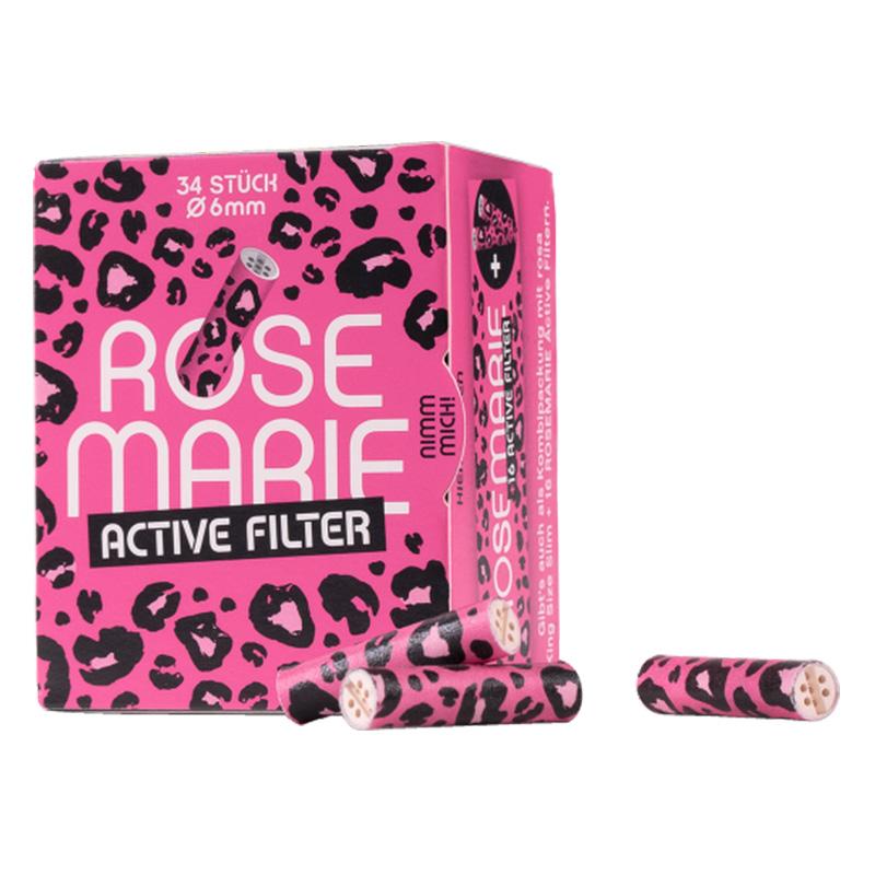 MARIE Rosemarie Active Filter 6mm Box mit 34 Aktivkohlefiltern
