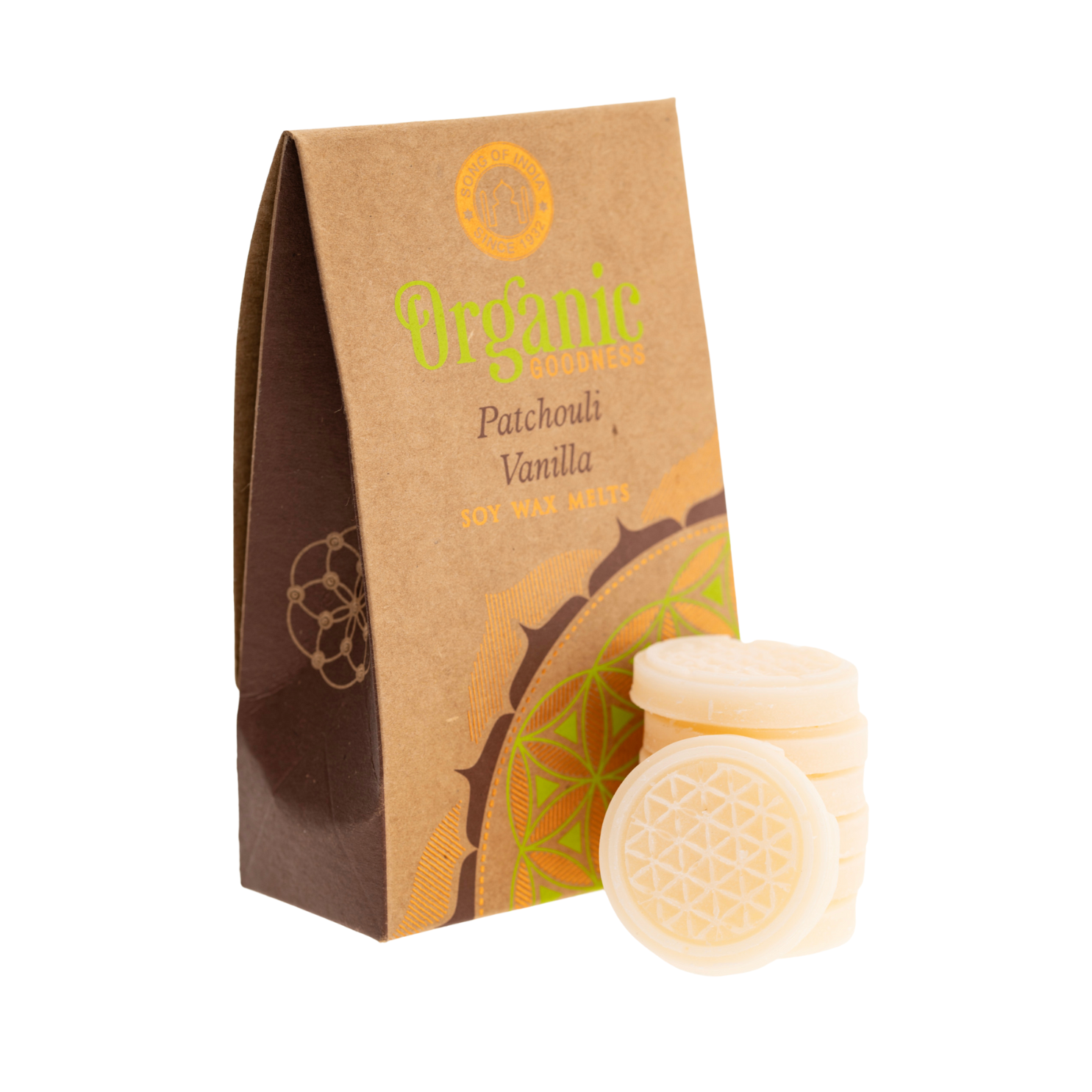 Patchouli und Vanille Wachs Blume des Lebens für Aromalampe
