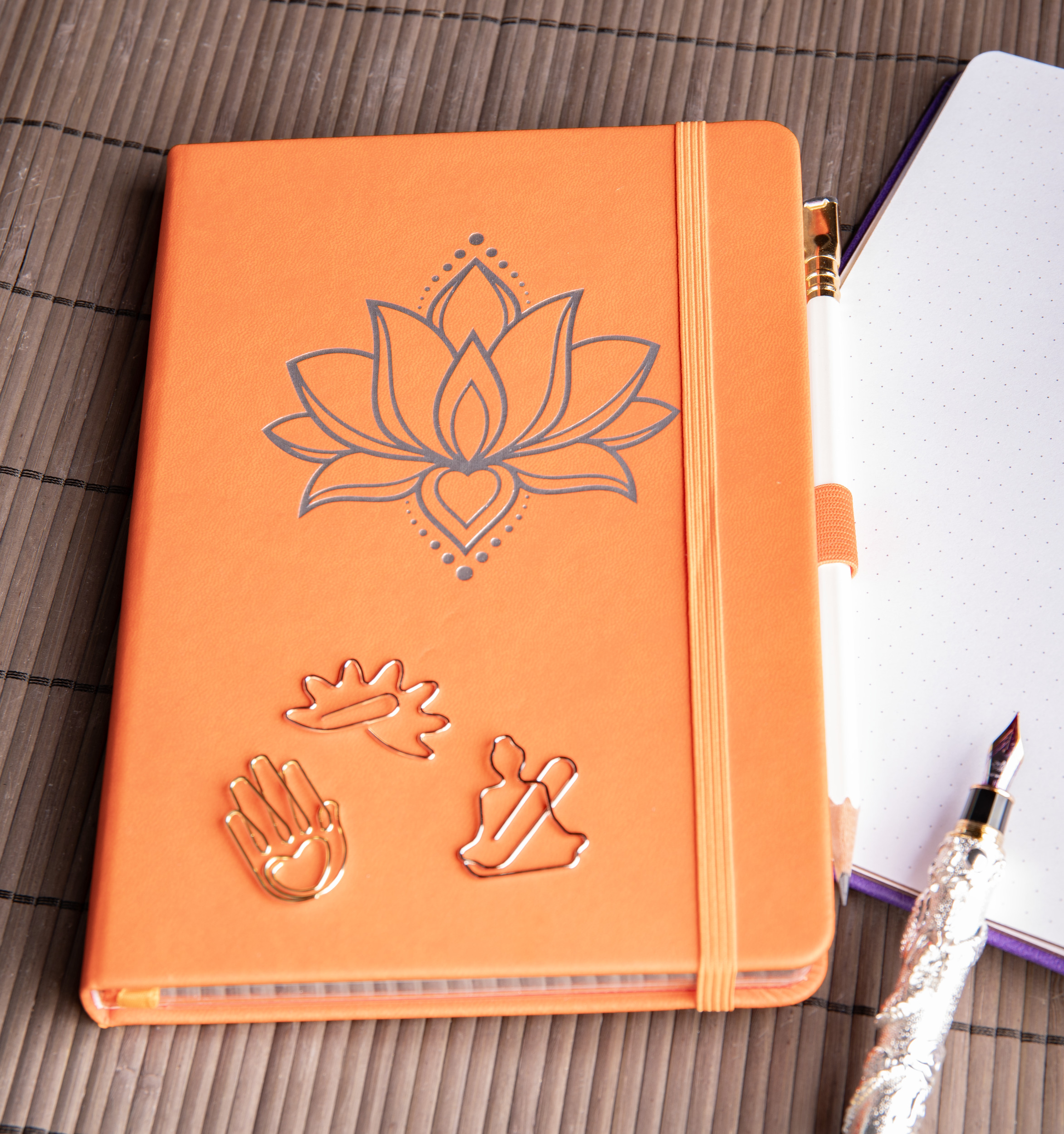 Yoga Tagebuch Journal Orange Lotus, A5