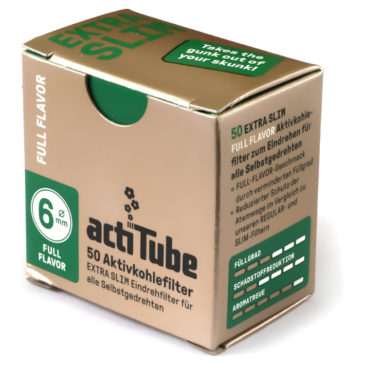 ActiTube Gold Aktivkohlefilter Extra Slim 6mm - 50er Box