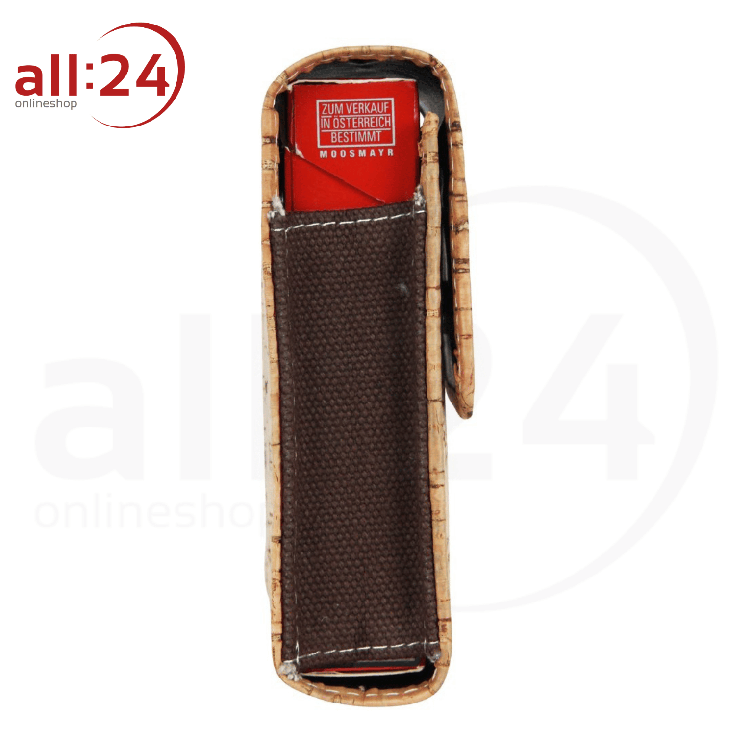 Zigaretten Box Kork Braun für 20 Stück 80mm Zigaretten