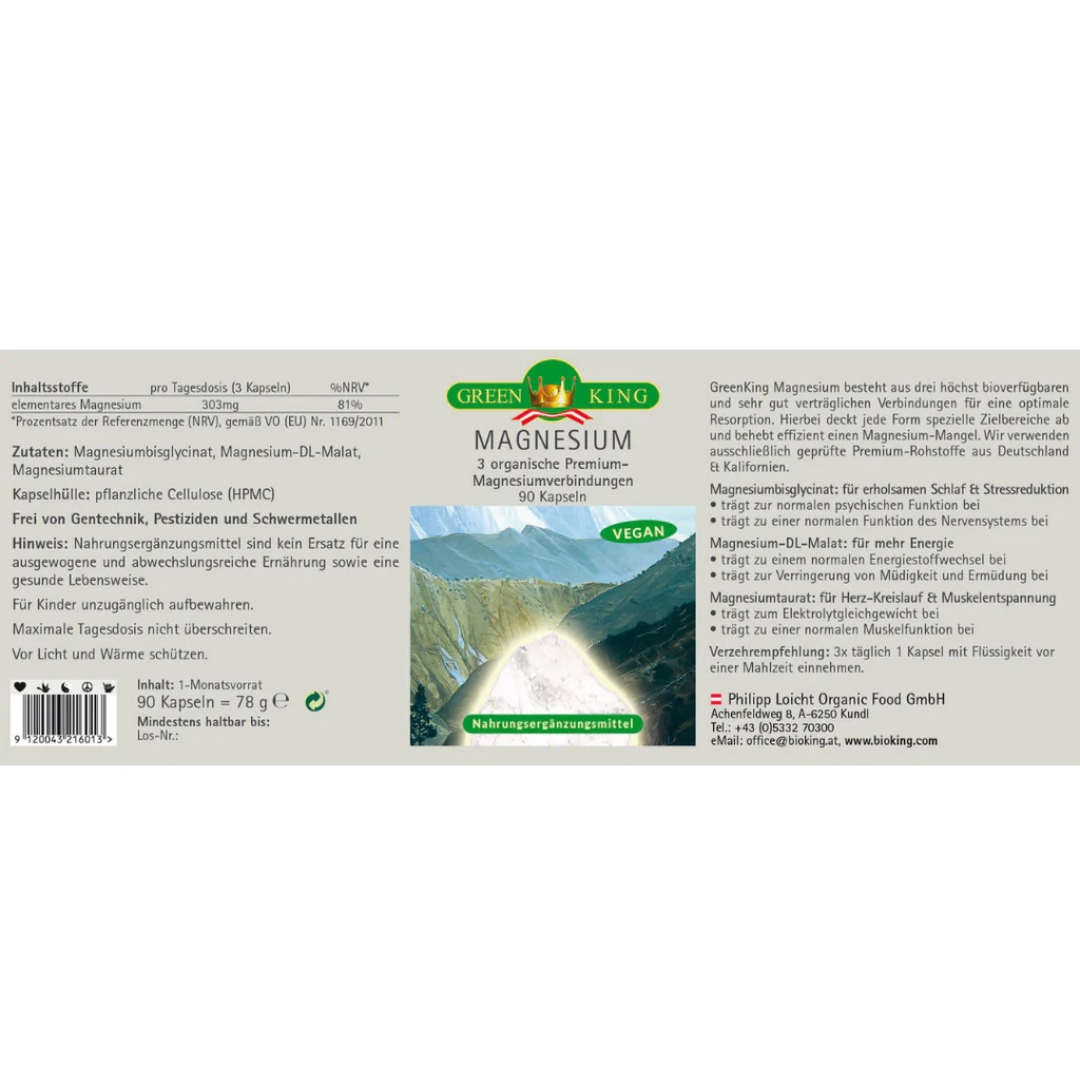 GreenKing Magnesium 90 Kapseln