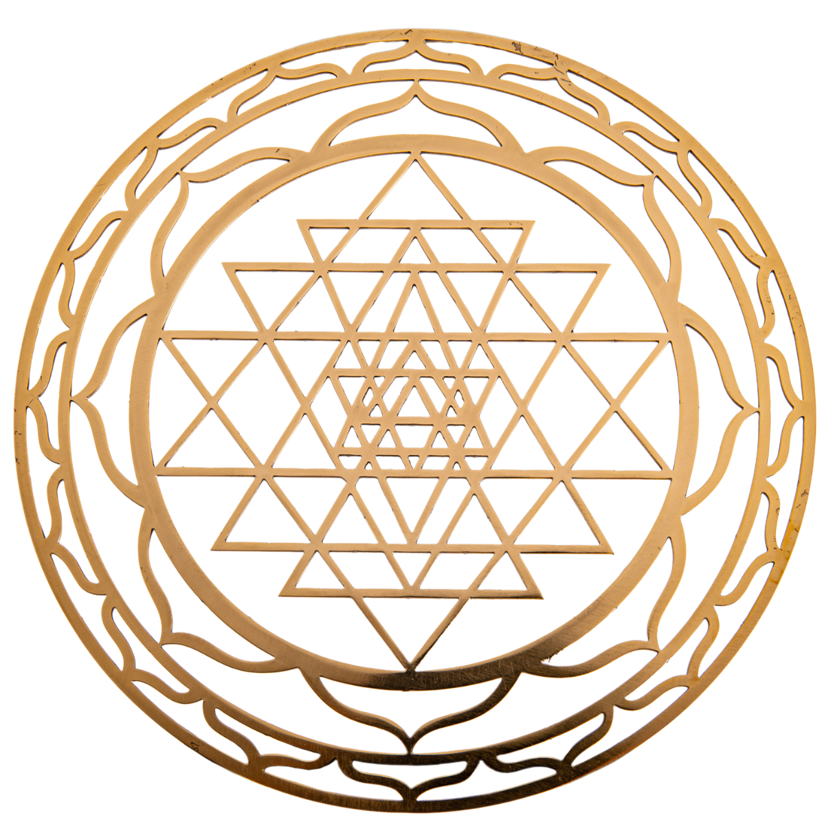 Shri Yantra aus Messing 15 cm