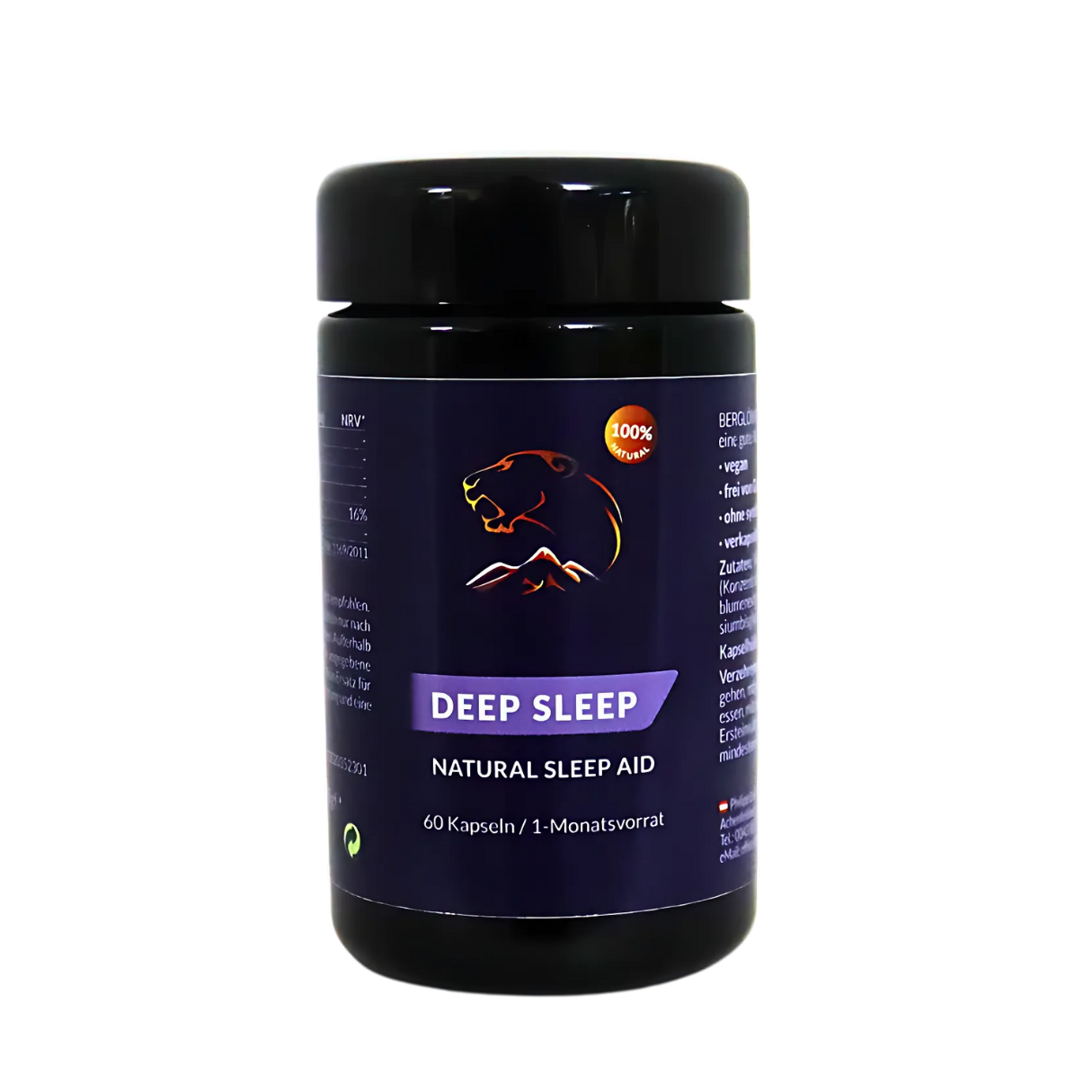 Berglöwe Deep Sleep Kapseln Natürliche Schlafhilfe 60 Stück