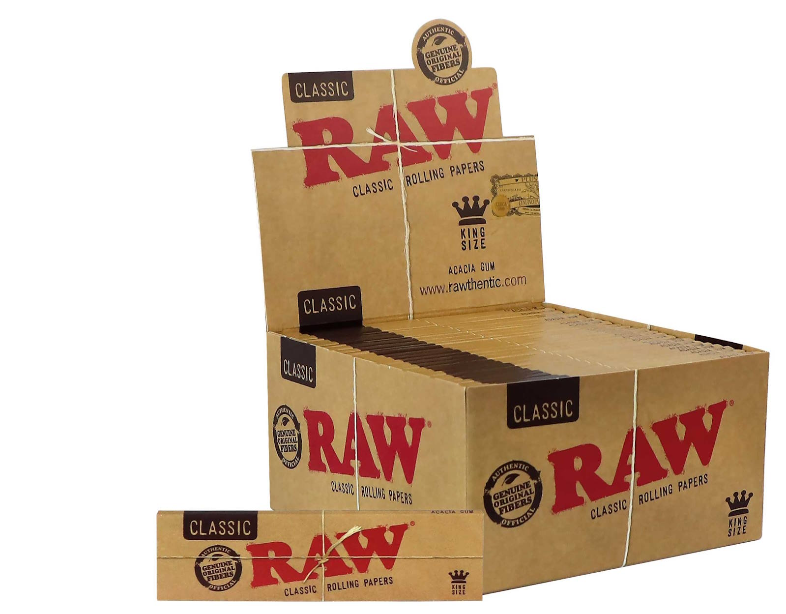 RAW Classic King Size Rolling Paper 50 Stück 33 Blatt