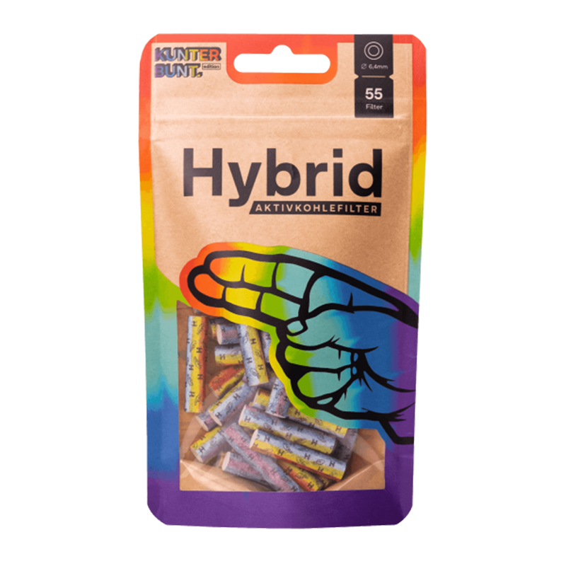 Hybrid Supreme Filter Rainbow Aktivkohlefilter 55 Stück