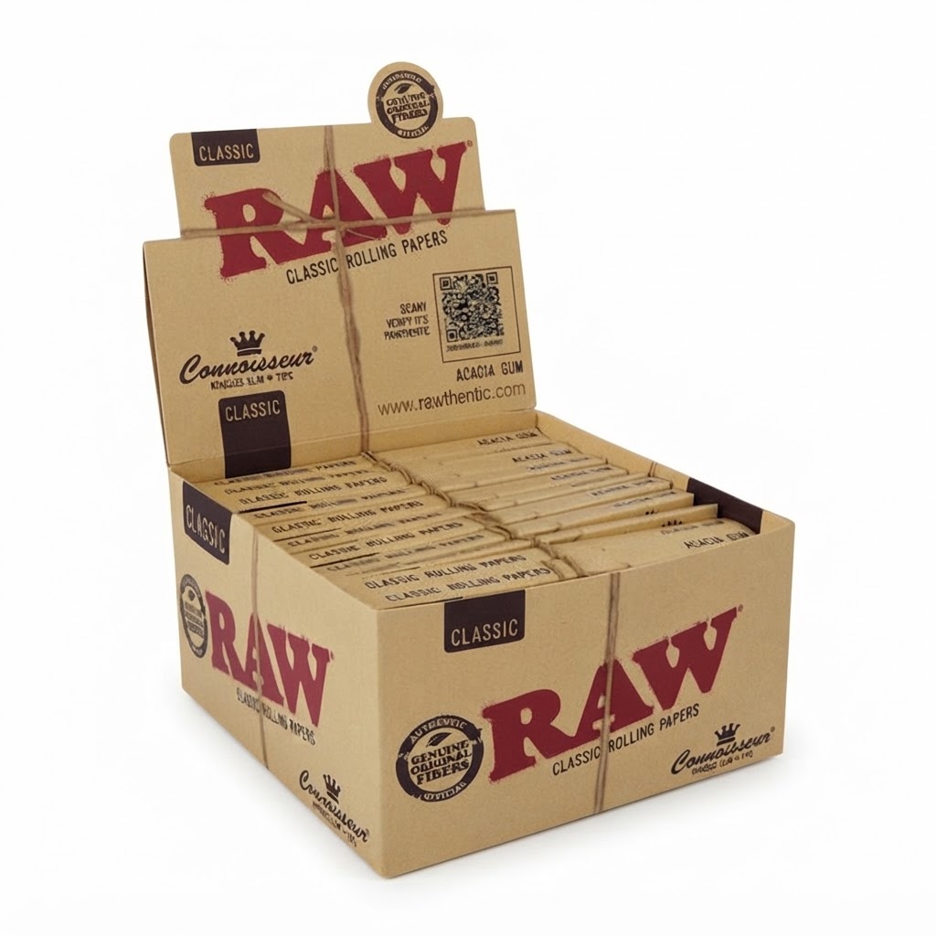 RAW Rolling Paper Connoisseur Classic King Size mit Filter Tips 24 Stück