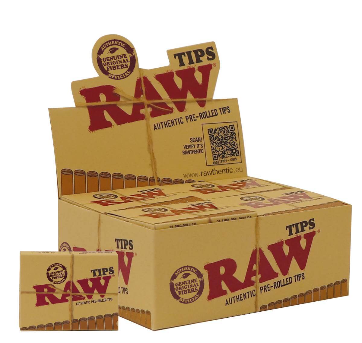 RAW Prerolled Tips Vorgerollte Filtertips 200 Stück