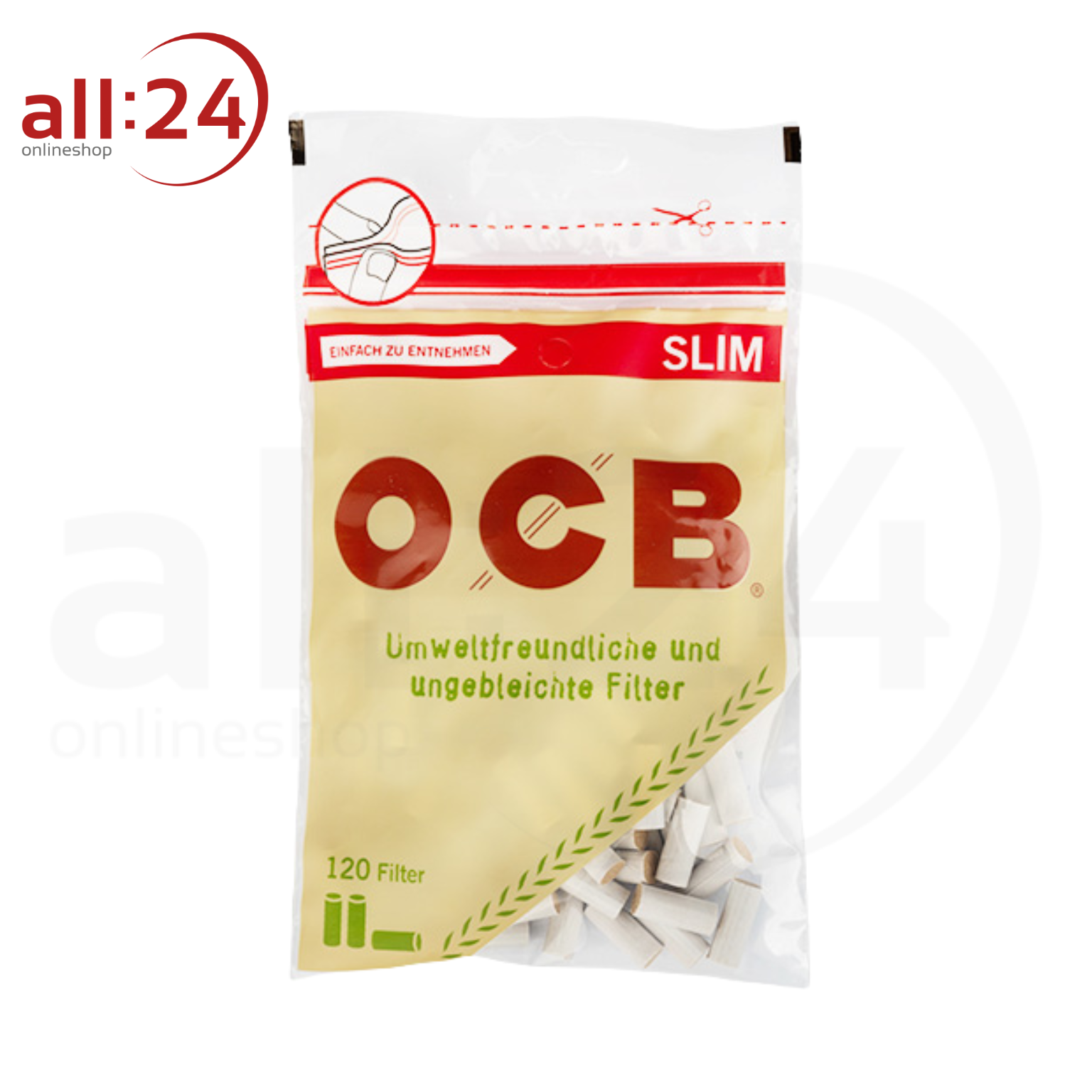OCB Organic Slim Filter - 10 Beutel à 120 Stück