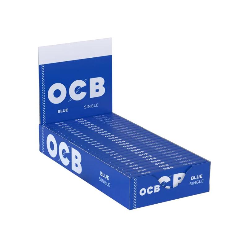 OCB Blau Einfach Kurz Zigarettenpapier 25 Stück á 50 Blatt