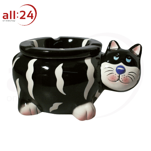 Aschenbecher Windascher Cat Katze Lustig 15 cm ⌀ 