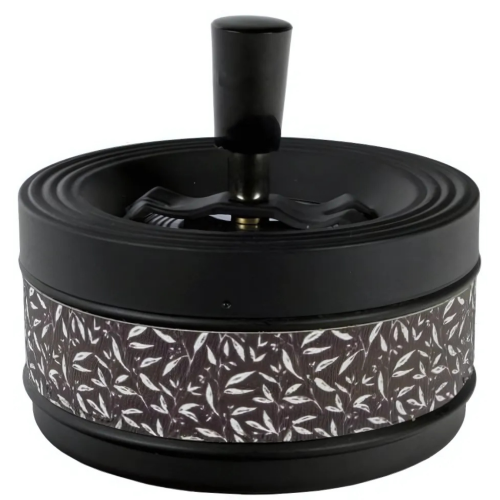 Aschenbecher Drehascher Black and White 11 cm ⌀ 