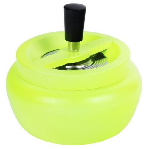 Aschenbecher Drehascher Bauchig Neongelb 13 cm ⌀ 