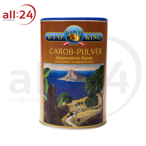 BioKing Bio Carob-Pulver (Johannisbrot-Pulver), 500g 