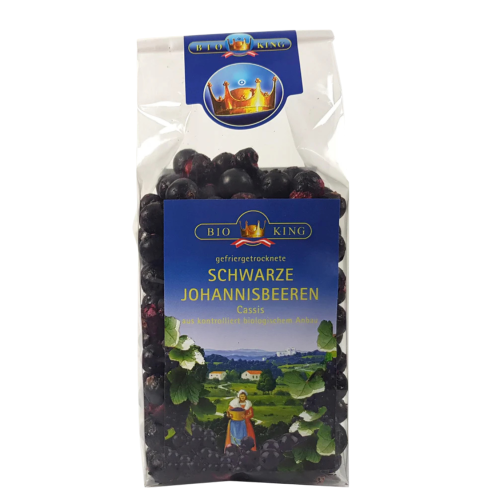 BioKing Schwarze Bio Johannisbeeren gefriergetrocknet, 45g 