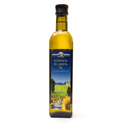 BioKing Sonnenblumenöl kaltgepresst aus biologischem Anbau 500ml 