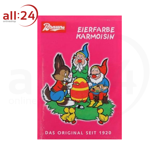 Brauns Karmoisine Eierfarbe für Ostern 