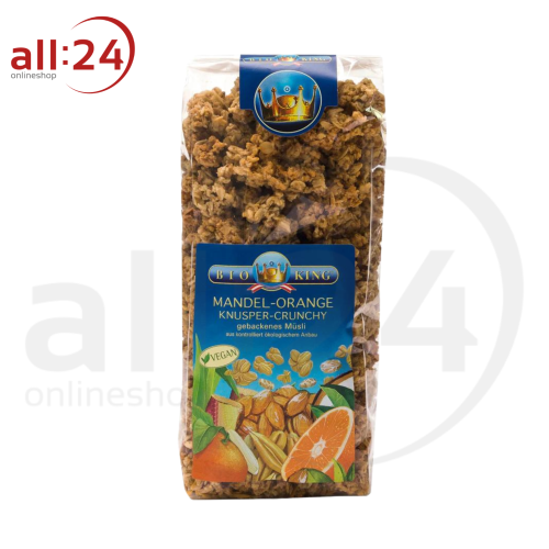 BioKing Bio Crunchy Mandel-Orange, 375g 