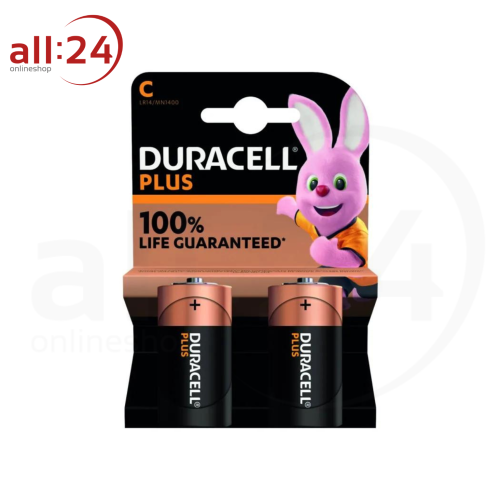 Duracell Plus Batterien Baby C LR14 2er Packung 