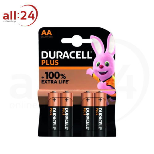 Duracell Plus Batterien Mignon AA LR6 2er Packung 