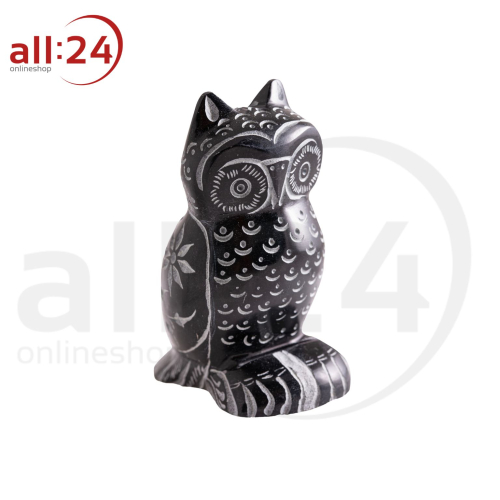 Eule Statue aus Speckstein - Symbol für Weisheit 