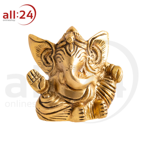 Ganesha Antike Messingstatue - Symbol für Schutz und Überwindung 