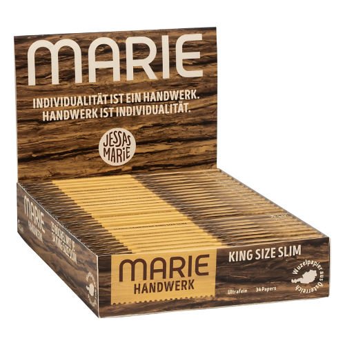 MARIE Brown King Size Slim Papers, 25 Stück 