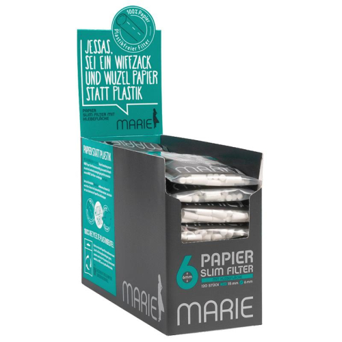 Marie Papier Slim Filter 6 mm - 20 Beutel mit je 120 Stück 